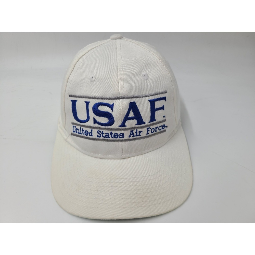 Vtg United States Air Force Academy Falcons The Game Split Bar Snapback Hat Cap